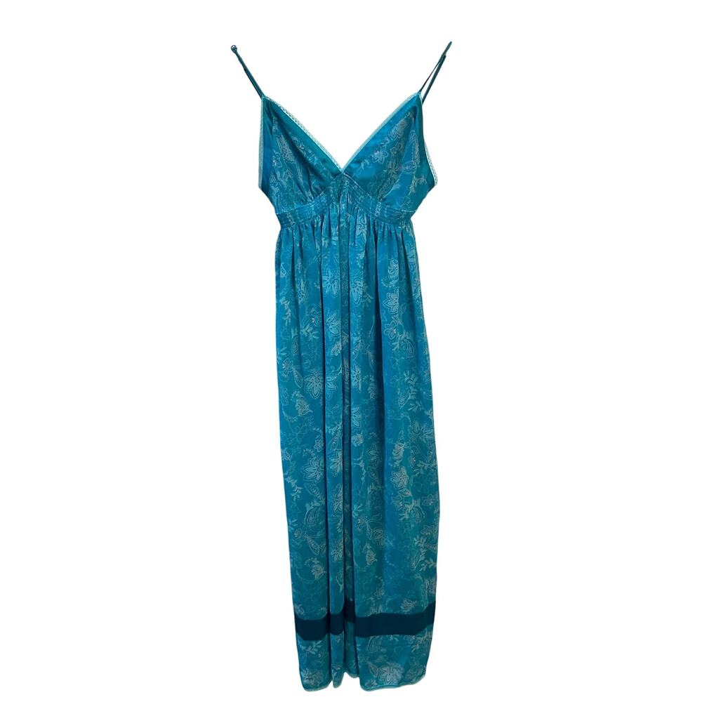 Y2K Romantic‎ Boho Fairycore Victoria Secret Baby Doll Lingerie Maxi Teal